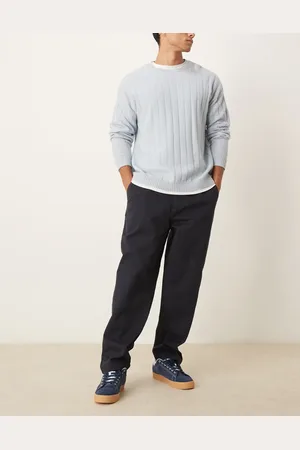 Barbour Washed stretch twill relaxed fit pants-Navy