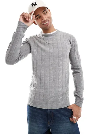 Brave Soul Crew neck cable knit jumper in