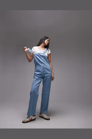 Carhartt Straight denim dungarees in light wash