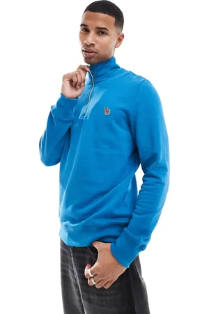 Paul Smith Zebra logo half zip sweatshirt in -Green