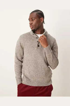 Barbour Sid half zip knitted jumper-Grey