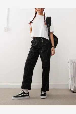 Santa Cruz Carpenter pants in black tonal print
