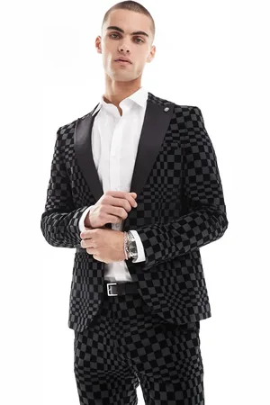 Twisted Tailor Suit jacket in checkerboard print (part of a set)-Multi