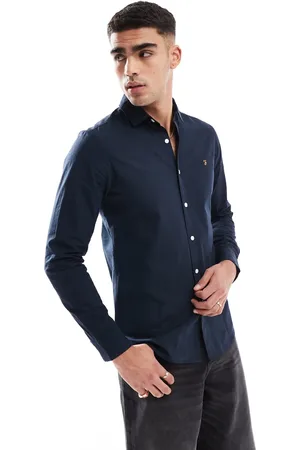 Farah Yorke long sleeve poplin shirt in