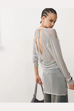 COLLUSION Chainmail backless mini dress in
