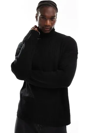 COLLUSION Oversized heavyweight roll neck jumper in -No colour