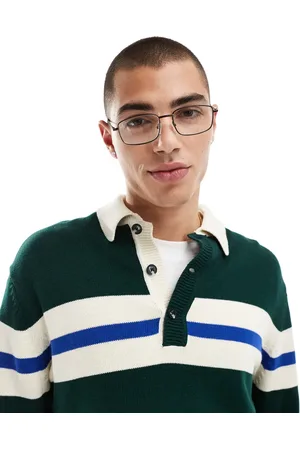 Cotton On Cotton On knitted rugby jumper in green