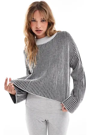 Brave Soul Crew neck cropped ribbed jumper in