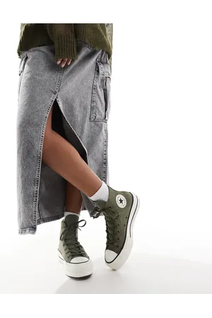 Converse Chuck Taylor All Star Hi Lift sneakers in olive