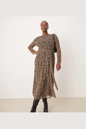 Never Fully Dressed Tie front mesh midaxi dress in -Brown