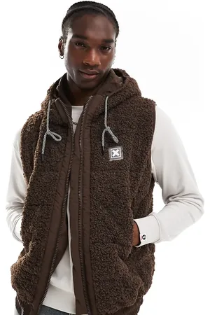 COLLUSION Borg vest in -White