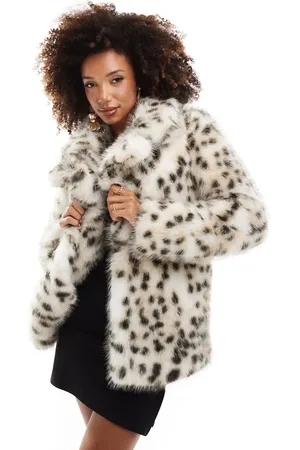 Forever New Faux fur coat in -Multi