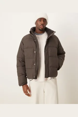 Abercrombie & Fitch Ultra puffer jacket in brown-Neutral
