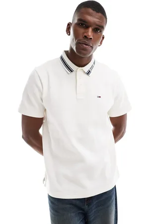 Tommy Hilfiger Tipped polo shirt in off white