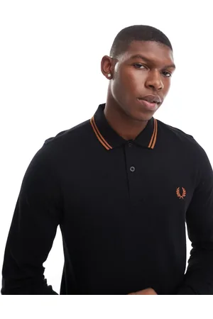 Fred Perry Twin tipped long sleeve polo shirt in