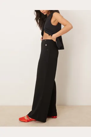 JDY Side button detail pants in