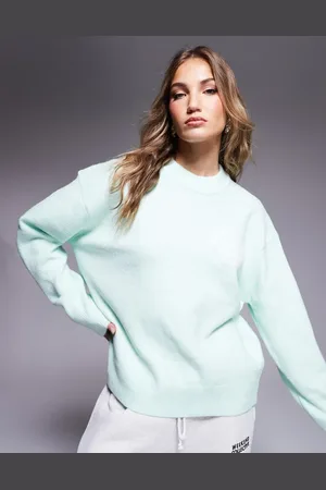 The Couture Club Fluffy emblem knit jumper in mint