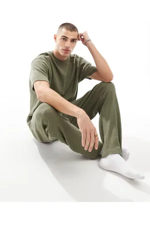 Another Influence Waffle loungewear set in -Green