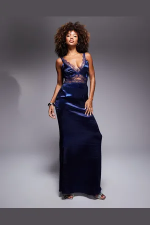 Never Fully Dressed Mimi lace cut-out slip maxi dress in