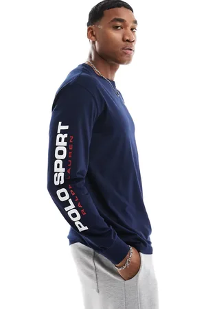 Ralph Lauren Sport Capsule logo long sleeve t-shirt in navy