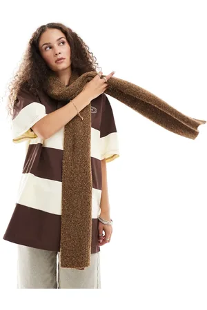 Native Youth Longline knitted scarf in oatmeal-Neutral