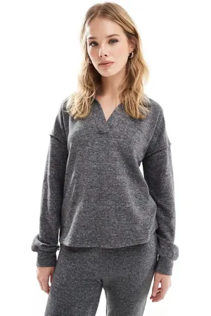 VERO MODA Supersoft polo top in melange (part of a set)