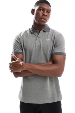 Barbour Essential sports mix polo shirt-Grey