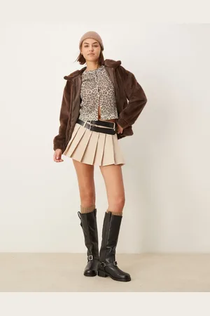 The Frolic Exclusive faux fur zip through hooded bomber jacket in