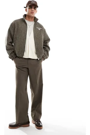 Bershka Checked bomber jacket in