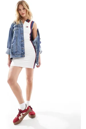 Tommy Hilfiger Game Day polo mini dress in white