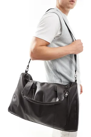 French Connection French Connection faux leather weekend holdall bag in
