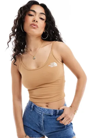 The North Face Cropped tank top in Exclusive at ASOS-Neutral