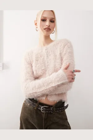 Monki Fluffy knitted cardigan in
