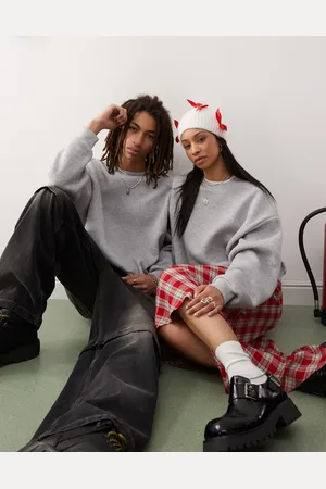 Reclaimed Unisex heavyweight oversized boxy sweatshirt in marl