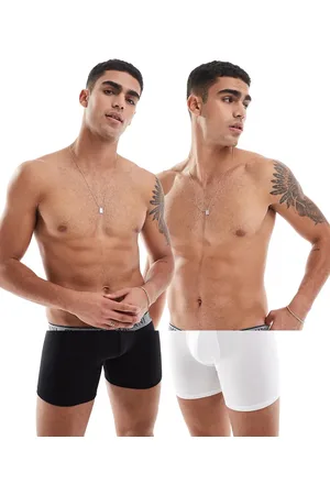Emporio Armani Bodywear 2 pack boxers in and white with logo waistband
