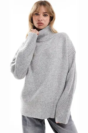 New Look Oversized stand neck jumper in