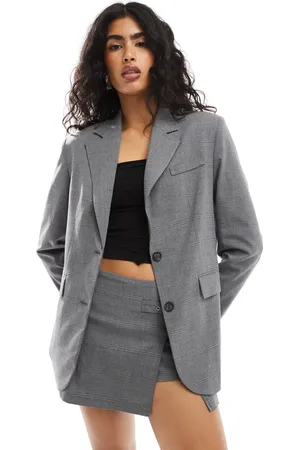 Pull&Bear Oversized blazer in check