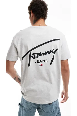 Tommy Hilfiger Regular signature back print t-shirt in grey