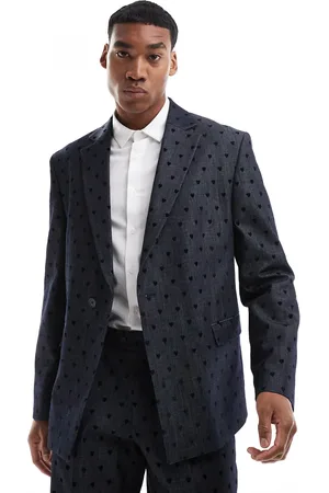Viggo Eriksen suit jacket in heart (part of a set)-Blue