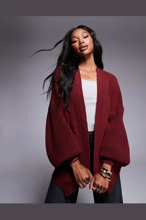 Missyempire Missy Empire knitted pocket detail cardigan in -Red