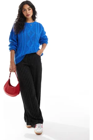 Cotton On Cotton On oversized cable knit sweater in cobalt blue