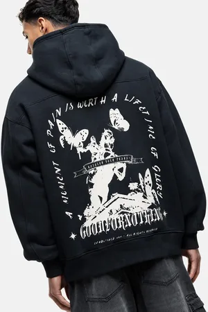 Good For Nothing Hoodie with equestrian back print in