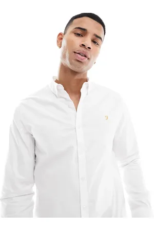 Farah Brewer slim fit long sleeve shirt in