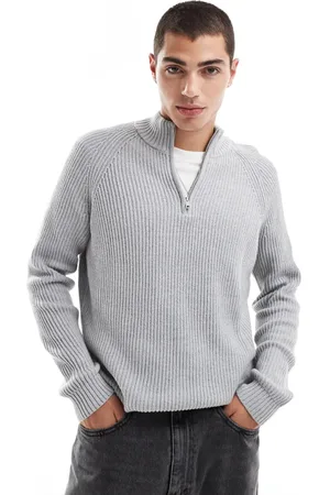 Hollister Quarter zip knitted jumper in