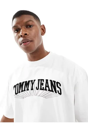 Tommy Hilfiger Collegiate logo oversized t-shirt in white