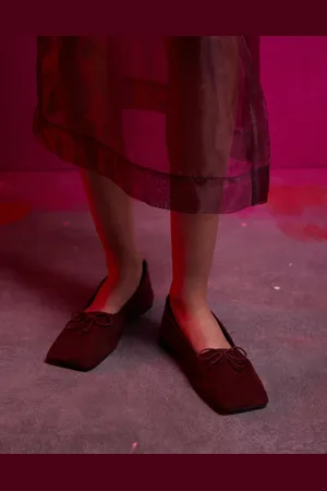 ASOS Lotus premium leather ballets in suede-Multi
