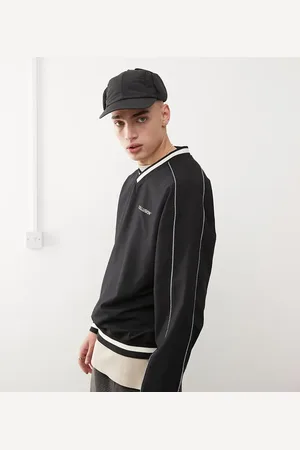COLLUSION V neck nylon sweatshirt in