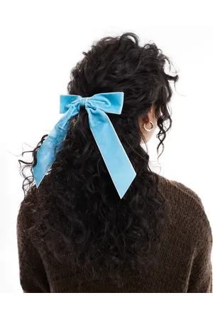 Easilocks X ASOS Exclusive Velvet Bow baby blue