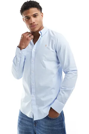 Farah Brewer slim fit long sleeve shirt in