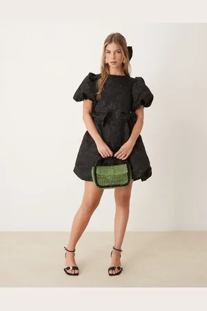 Sister Jane Bow mini dress in black